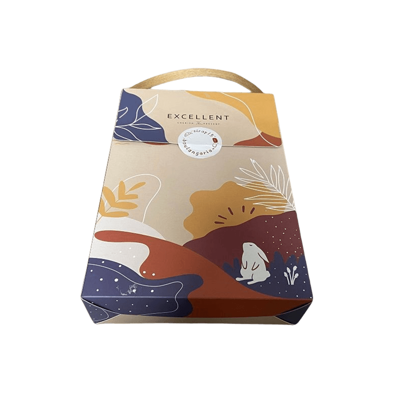 Hot Sale Custom Logo Sweet Boxes Papir Cookies Papir Box Emballage Pap Cookie Box med håndtag